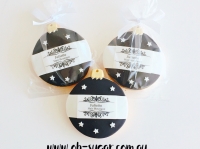 black and white baubles